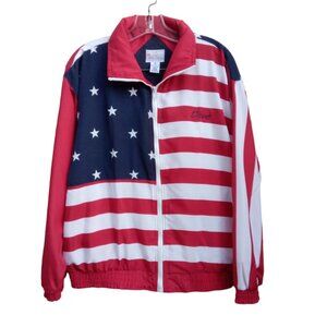Active Horizon lightweight patriotic flag jacket sz M